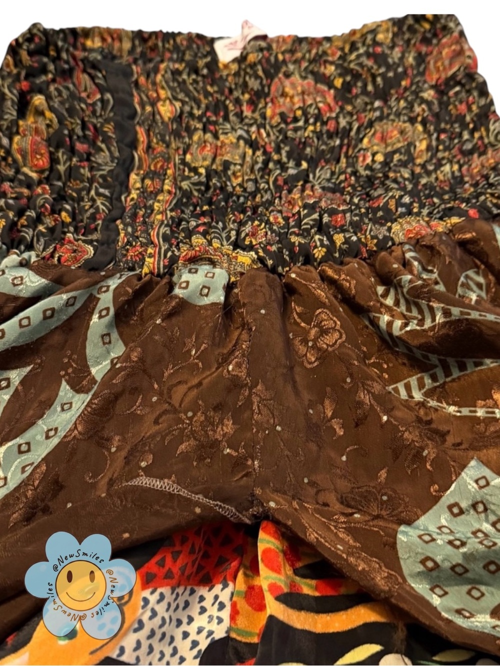 Paths of the Spirit ~ Multi-Patterned & Layered & Colored & Smocked Top